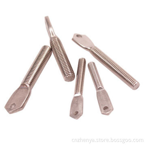 Flat head bolt with ping eyes